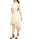 ショッピングノースリーブ [Ava Knights] ノースリーブ ワンピース ドレス シフォン フィッシュテール 結婚式 AK033 (XLサイズ, アイボリー)