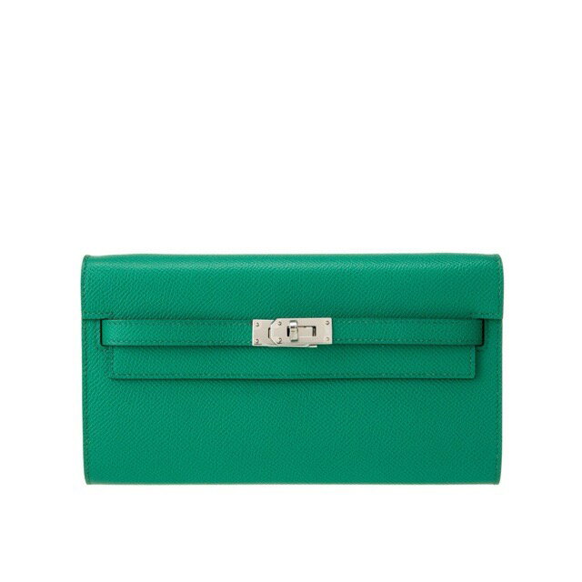 エルメス ケリーウォレット トゥーゴー 長財布 ヴェールジェイド エプソン シルバー金具 HERMES KELLY WALLET TO GO VERT JADE EPSOM SILVER HARDWARE