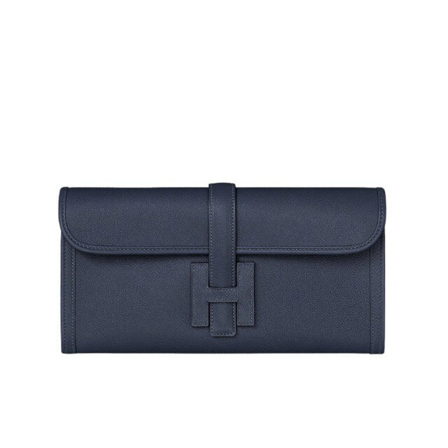 エルメス ジジェエラン 29 クラッチバッグ ブルーニュイ エヴァーカラー エバーカラー HERMES JIGE ELAN 29 CLUTCH BAG BLEU NUIT EVERCOLOR【中古】