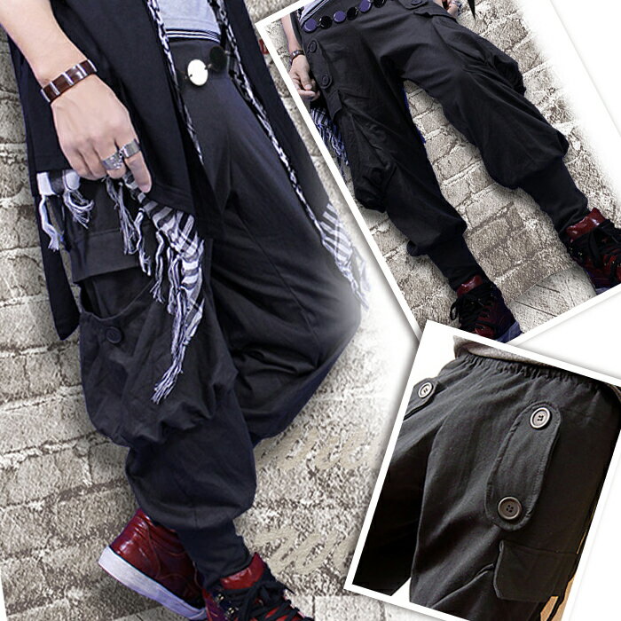 夏 人気 カーゴ メンズ ドレープ 30％OFF【C】サロン系★EVERSOUL ：カーゴ サルエルパンツ（メンズ）「GARUDA Sarueru Pants」 ★まとめ買いで送料無料♪【福袋販売中】【マラソン201207_ファッション】【マラソン1207P05】【RCPmara1207】トップもゆるめに、テロテロなどあわせるとGOOD★最新作☆EVERSOUL/ドレープ変形カーゴ/サルエルパンツ あす楽対応 カーゴ メンズ ドレープ