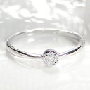 ◆Pt900 一粒 ダイヤモンド リング【0.07ct】ファ...