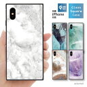 スクエア型 背面 ガラスケース TPUケース iPhoneX...