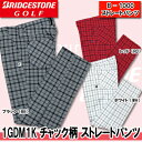 【16春夏】【61%OFF】ブリヂストン ゴルフ 1GDM1K チャック柄 ストレートパンツ(メンズ)