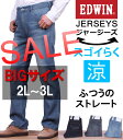【SALE! 20%OFF \9720⇒\5940】【国内送料無料】2L,3L/春夏限定『ジャージーズ COOL』レギュラー/ふつうのストレート/ヒモなし/涼/麻EDWIN/エドウィン/エドウイン/JERSEYS/ジャージーズER003_1756_1726【RCP】