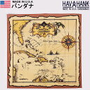 HAV-A-HANK ハバハンク バンダナ(カリビアンマップ)HAVAHANK_NOV241【ゆうパケット200円(ポスト投函・日時指定不可)対応商品】【¥350(本体)+税】