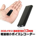 超小型 ボイスレコーダー 内部8GB 長時間録音 USB充電 軽量 ポケットサイズ コンパクト 極小 簡単操作 会議 講義 授業 習い事 趣味 BRW【送料無料】