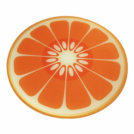 カッティングボード丸型 オレンジ