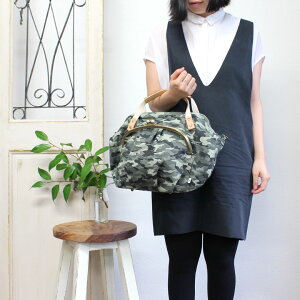 【予約販売品】がま口ダッフルバッグ【帆布・迷彩柄】【2016年11月28日以降発送分】【代金引換ご利用不可】