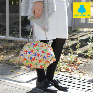 【受注生産品】丸型がま口ハンドバッグ【帯地】<がまぐち/手作り/和雑貨/がま口バッグ/京都>