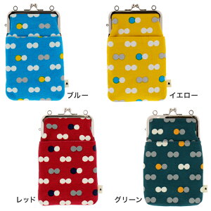 【在庫商品】がま口ショルダーケース+(プラス)【帆布・にこだま柄】<iPhone6Plus/アイフォン6ケース/がまぐち/ケース/モバイル/タバコ/デジカメ/デジタルカメラ/帆布/手作り/スマホケース/母の日/新生活/プレゼント>