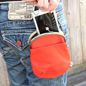 【受注生産品】がま口チョークポーチ【帆布・無地】<チョークバッグ/がまぐち/スマホケース/iPhoneケース/たばこ入れ/京都/移動ポケット/がま口/綾小路/あやの小路>
