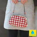 がま口【在庫商品】【長財布】横長親子がま口財布(マチ有)【帆布・バードチェック柄】