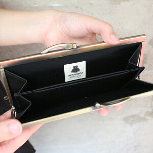 【在庫商品】復刻型がま口長財布【ちりめん・香瓶柄】※口金:アンティーク<財布和風/和雑貨>