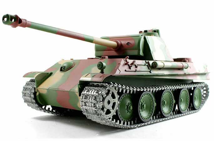 HengLong 1/16 パンターG　後期型（金属ブラックキャタピラ・赤外線バトルシステム・サウンド・発煙仕様）German Panther-G Late version Tank Metal Tracks