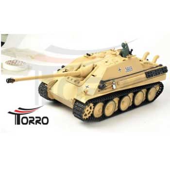 Torro/HengLong 1/16ヤークト・パンター（プラキャタピラ・メタルギア・低回転モーター・赤外線バトルシステム・サウンド・発煙仕様・デザートイエロー）RC TANK JAGDPANTHER Desert INFRARED BATTLE UNIT