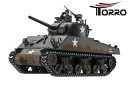 Torro 1/16 M4A3シャーマン プロ-メタルエディション(金属キャタピラ・BBシューティングシステム・サウンド・発煙仕様・ウェザリング塗装)RC 1:16 tank Sherman M4A3 Pro-Edition BB Version Torro RC 1:16 tank 1112400760