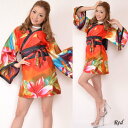 【再入荷】和風 コスチューム 衣装 着物ドレス【cwa04】0031 着物風ミニ (花) コスプレ ミニドレス 着物 よさこい衣装 大きいサイズあり 和柄 和風着物ドレス ドレスコスチューム 着物衣装 dress キャバドレス 浴衣 よさこい着物 イベント ダンス 祭り 踊り 花魁