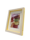 フォトフレーム マカロンフレームI イエロー 2L L判サイズマット付(Macaron frame Yellow)/額入り 絵画 絵 壁掛け アート リビング 玄関 トイレ インテリア かわいい 壁飾り 癒やし プレゼント ギフト アートパネル ポスター アートフレーム おしゃれ Sサイズ 巣ごもり