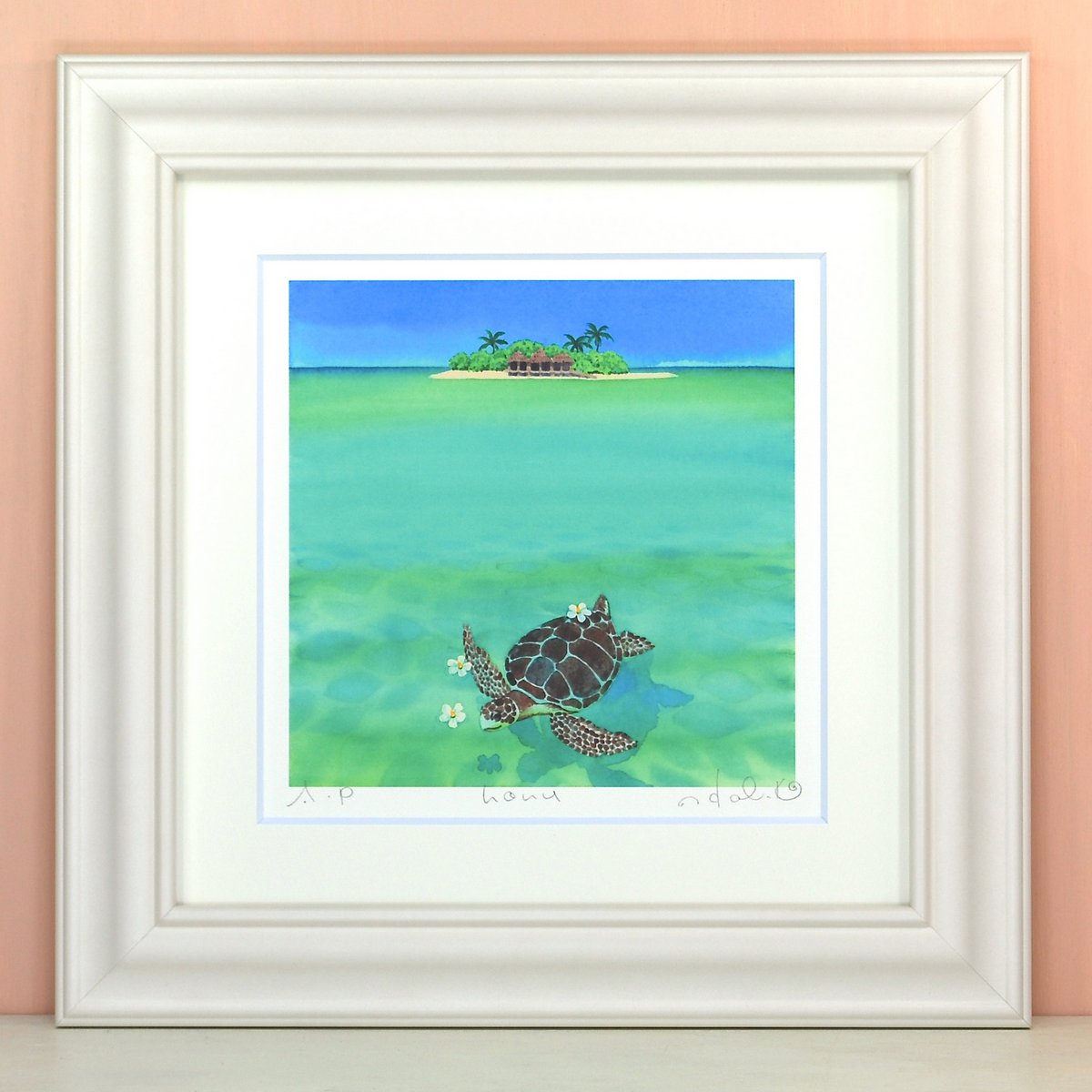 【絵画 壁掛け】honu〔栗乃木ハルミ・くりのきはるみ〕/インテリア 壁掛け 額入り 油絵…...:ayuwara:10001896