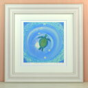 絵画 壁掛け blue moment〔栗乃木ハルミ・くりのきはるみ〕/インテリア 壁掛け 額入り 額装込 風景画 油絵 ポスター アート アートパネル リビング 玄関 プレゼント モダン アートフレーム おしゃれ 飾る Mサイズ