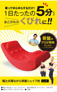 〔福辻式寝ながら骨盤シェイプ枕〕寝て揺れるだけ!ゆがみを整えます♪ほぐすゆらす反らす骨盤マクラ♪「骨盤ダイエットの第一人者福辻先生」考案