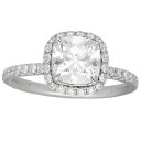 HARRY WINSTON ハリーウィンストン ダイヤ(1.01ct F-VVS2) クッションカット マイクロパヴェ リング PT950 プラチナ 日本サイズ約6号 #46 HW GIA鑑定書【送料無料】指輪 レディース【中古】31300414