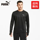 PUMA プーマ ランニング LS Tシャツ 長袖 メンズ ロンT ロゴ トレーニングウェア スポーツ ジム ブラック 黒 520615