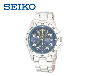 【SEIKO/セイコー】海外モデル 1/20クロノグラフ 100m防水 メンズ腕時計 SND379P