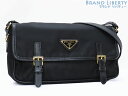 【ほぼ新品】プラダ PRADA ナイロン 斜め掛け ショルダーバッグ ショルダーポーチ ポシェット NERO ブラック ナイロン BT0772 【中古】