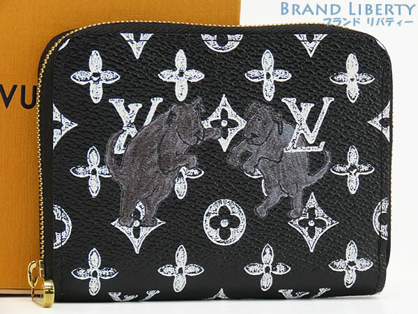 【限定未使用】ルイヴィトン　LOUIS VUITTON　トランスフォームド モノグラム キャットグラム　ジッピー コインパース コインケース　小銭入れ　コンパクト財布　カードケース　パスケース　ブラック ホワイト　M63884　【中古】