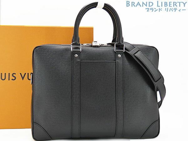 【未使用】ルイヴィトン　LOUIS VUITTON　タイガ　PDV　ポルト ドキュマン ヴォワヤージュ　2WAY ビジネスバッグ　ブリーフケース　書類かばん　ノワール ブラック　カーフレザー　M30925　【中古】