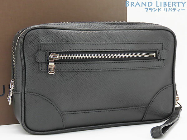 【超美品】ルイヴィトン　LOUIS VUITTON　タイガ　パヴェル　セカンドバッグ　ハンドバッグ　クラッチバッグ　ポーチ　アルドワーズ ブラック　レザー　M31142　【中古】