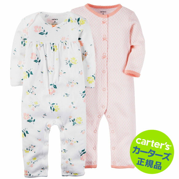 カーターズ正規品 (Carter's)コットンカバーオール2着セット(Flower Garden)