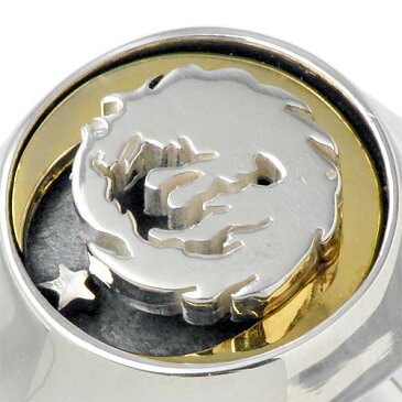 WOLFMAN B.R.S【ウルフマン B.R.S】 ムーンスター シルバー リングG 指輪 シルバーアクセサリー シルバー925 WO-R-047G