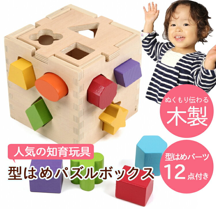 型はめ はめこみ おもちゃ 知育 パズル ボックス 色落ちしないカラフルな 木製 大きめ …...:babyaction:10000019