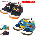【MiKiHouse/ミキハウス】セカンドシューズ/靴 プッチー・働く車 刺繍・ベビー靴 日本製 シューズ 贈物 ギフト クリスマス プレゼント※宅急便でのお届け