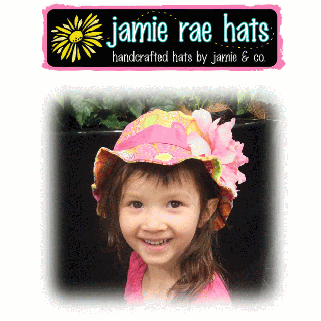 ジェイミーレイハット（Jamie Rae Hats）お花の帽子国内正規代理店商品！キャンディピンクピオニー×オレンジフローラル　サンハット