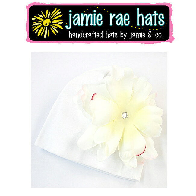 ジェイミーレイハット（Jamie Rae Hats）お花の帽子国内正規代理店商品！ホワイトピオニーハット