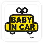 La Vie(ラヴィ)CARセーフティーメッセージ【カーホワイト】【BABY IN CAR ステッカー】