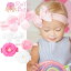 【全品15%オフクーポン】 【メール便】 ラッフルバッツ ヘッドバンド ヘアーバンド Ruffle Butts ヘアーアクセサリー Headband リボン 花 ピンク rufflebutts