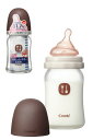 テテオ 授乳のお手本 LiCO 哺乳びん PP製 240ml Sサイズ乳首付【16466】モカ(BR) 【コンビ】