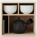 【全品送料無料】急須 WDH 急須と湯呑み2個セット 常滑焼 ダブリューディーエイチ 梅原タツオ作 丸形 黒
