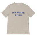 【50%OFF】【T.N JACK】(ティーエヌジャック) Delaware River Crew Neck T-Shirts (ベージュ) / クルーネック Tシャツ メンズ アメカジ 渋谷 老舗アメカジショップ back drop 日本製 メイドインジャパン