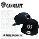 ガンクラフト オールドイングリッシュスナップバックキャップ GAN CRAFT OLD ENGLISH SNAPBACK CAP