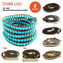  チャンルー#BS-1289 Wrap Bracelet on brown Leatherラップブレスレット(ブラウンレザー仕様)(全6色）雑誌掲載多数!LA発の大人気ブレスレット♪