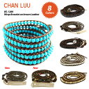  チャンルー#BS-1289 Wrap Bracelet on brown Leatherラップブレスレット(ブラウンレザー仕様)(全8色）雑誌掲載多数!LA発の大人気ブレスレット♪予約商品6月下旬入荷予定