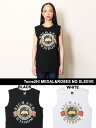 トミトエイチ Tome2H ノースリーブ タンクトップ プリント 薔薇 バラ PUSHIM プシン レディース MEDAL&ROSES NO SLEEVE -2.COLOR- -Lady's-
