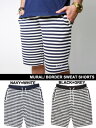 ミューラル MURAL ショーツ ハーフ パンツ ショート スウェット ボーダー ロゴ BORDER SWEAT SHORTS -2.COLOR- _FAIR_t
