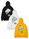 ヘイト HAIGHT 起毛フーディー SMOKE MAGICIAN HOODIE ft RAT HOLE STUDIO -3.COLOR- メンズ ブラック/ホワイト/ゴールド