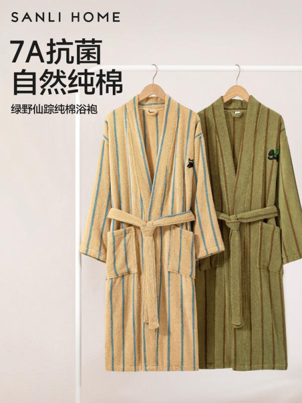 レディース メンズ 速乾 薄手 カワイイ ガウン　バスローブ Sanli 綿 バスローブ レディース 吸水 速乾 バス 専用 タオル ホテル ナイトガウン メンズ オール シーズン